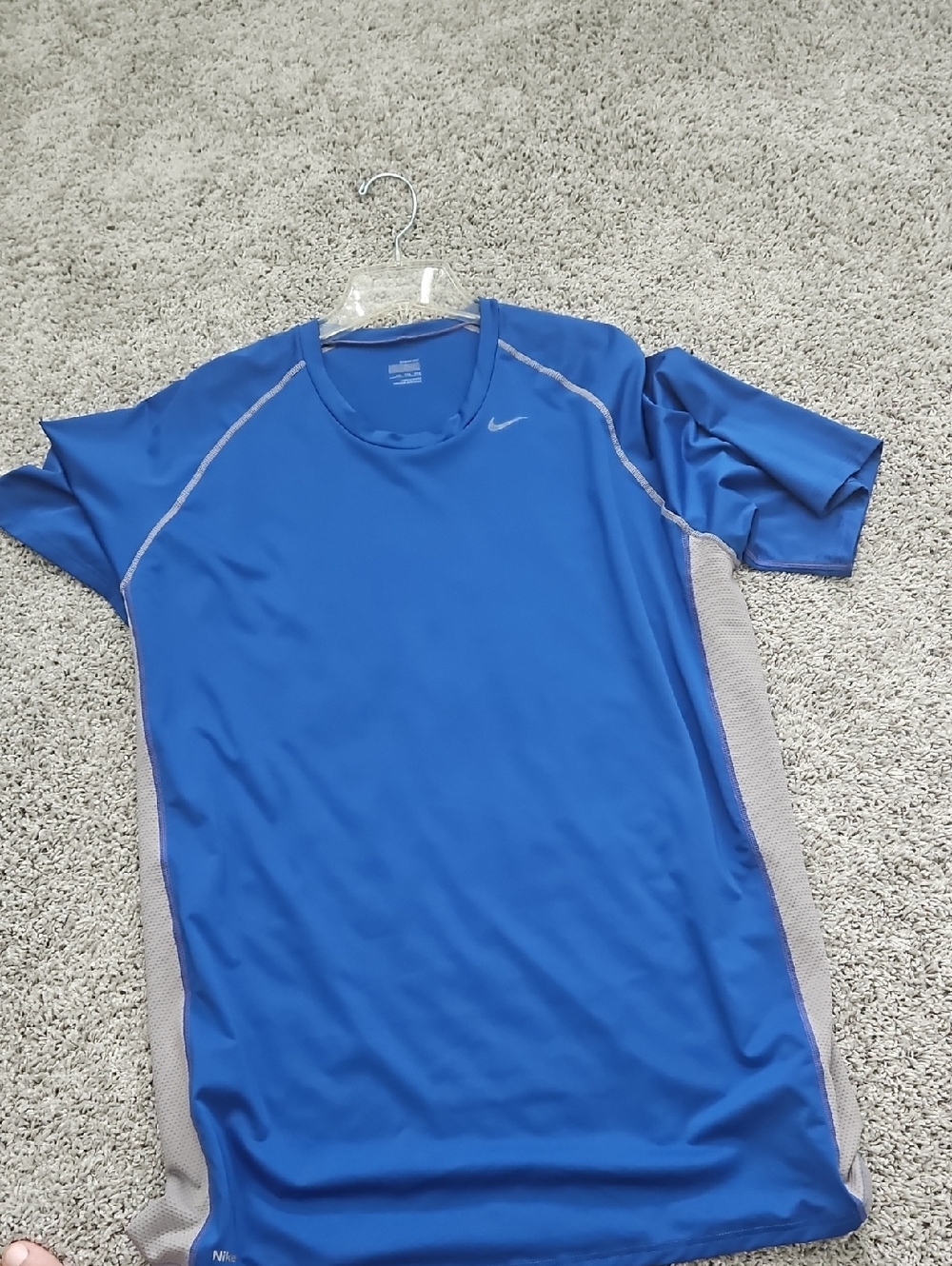 Nike Royal Blue Performance Shirt with Gray Panels